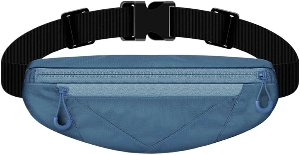 Running Zipper Pocket Waist Bag Waistband Sport Bag Gym Yoga Waist Belt Pack Mobile(Black)