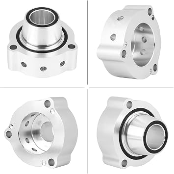 Car Blow off Valve Dump Adapter 19.5X45.6mm Aluminum Silver Auto Blow Off BOV Atmospheric Dump Valve Spacer kit Adaptor Fit for TSI TFSI 1.8 2.0 1.4 Turbo Engines