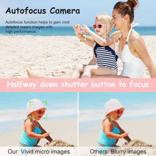 image for Digital Camera, AOLLONNA Autofocus Vlogging Camera FHD 1080P 48MP with