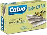 Calvo Sardinas en Aceite de Oliva Baja en Sal 120g (Paquete de 10)