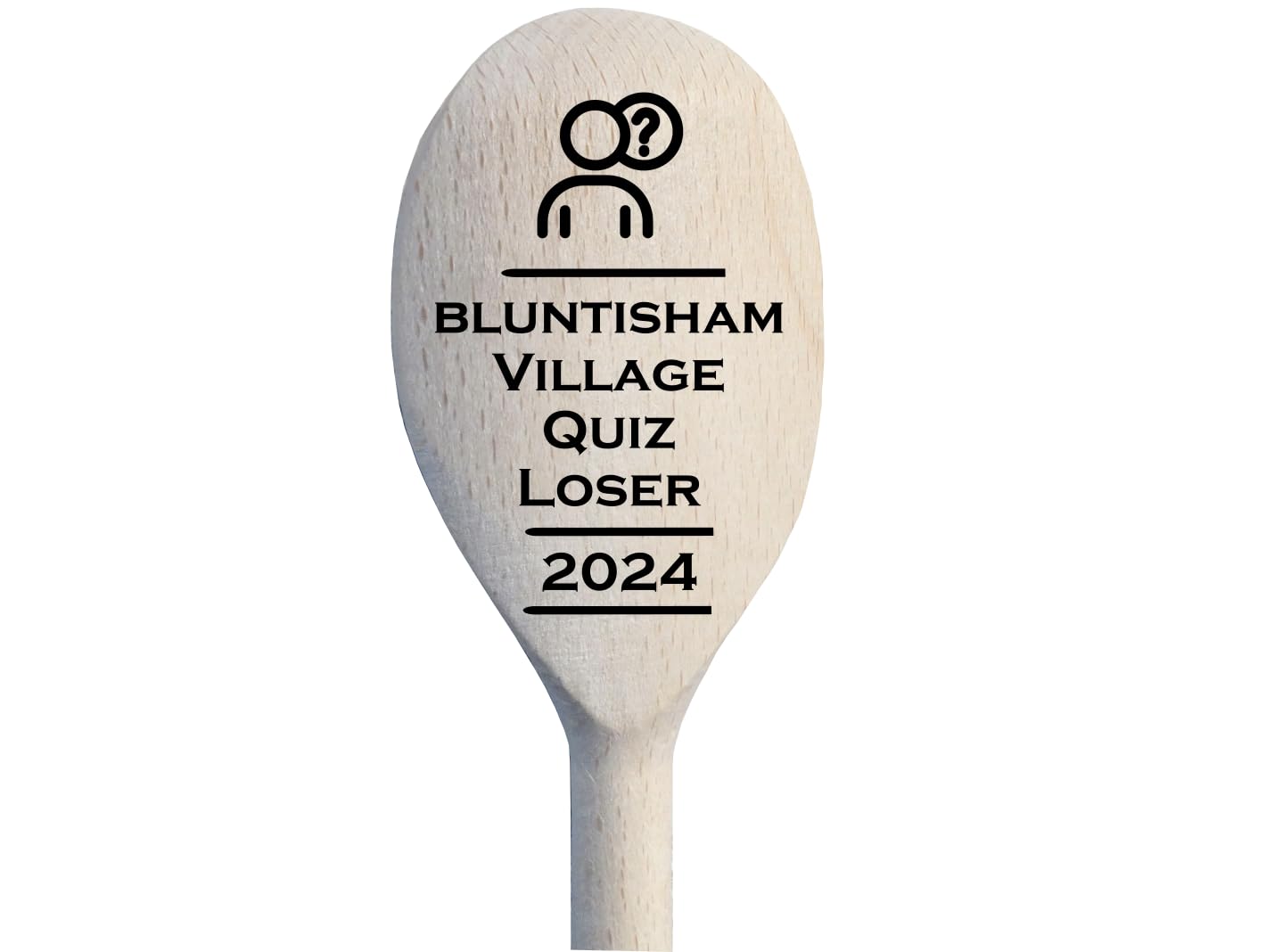 Quiz Loser Wooden Spoon for Last Place, Pub Quiz Booby Prize, Golf Competitions