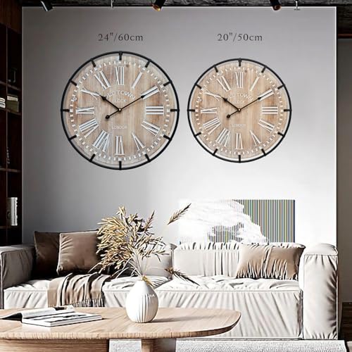Micwic 24 Inch Grand Farmhouse Wall Clock thumb #6