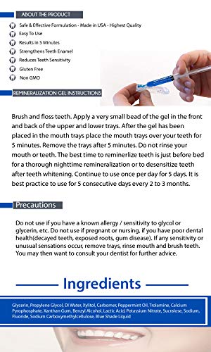 4 Syringes Remineralization Gel with 4 Custom Teeth Trays - Strengthens Teeth Enamel - Reduces Teeth Sensitivity - Remineralizes and Desensitizes Teeth - Great for After Teeth Whitening - Image 6