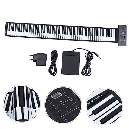 Toyvian 1 Jeu De 88 Rouleaux 88 Touches De Piano Instrument De Piano à 88 Touches Piano Pliable 88 Touches Piano Électronique Portatif Piano à Clavier En Silicone Plastique Black - Les Beatles, Paul McCartney, John Lennon, RIngo Starr, George Harrison Toyvian 1 Jeu De 88 Rouleaux 88 Touches De Piano Instrument De Piano à 88 Touches Piano Pliable 88 Touches Piano Électronique Portatif Piano à Clavier En Silicone Plastique Black – Image 6
