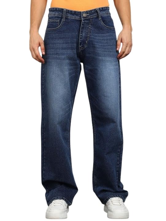 Image of JAAR Loose Fit Jeans for Men - Oversized Baggy Denim Pants | Mid Rise Streetwear Style |