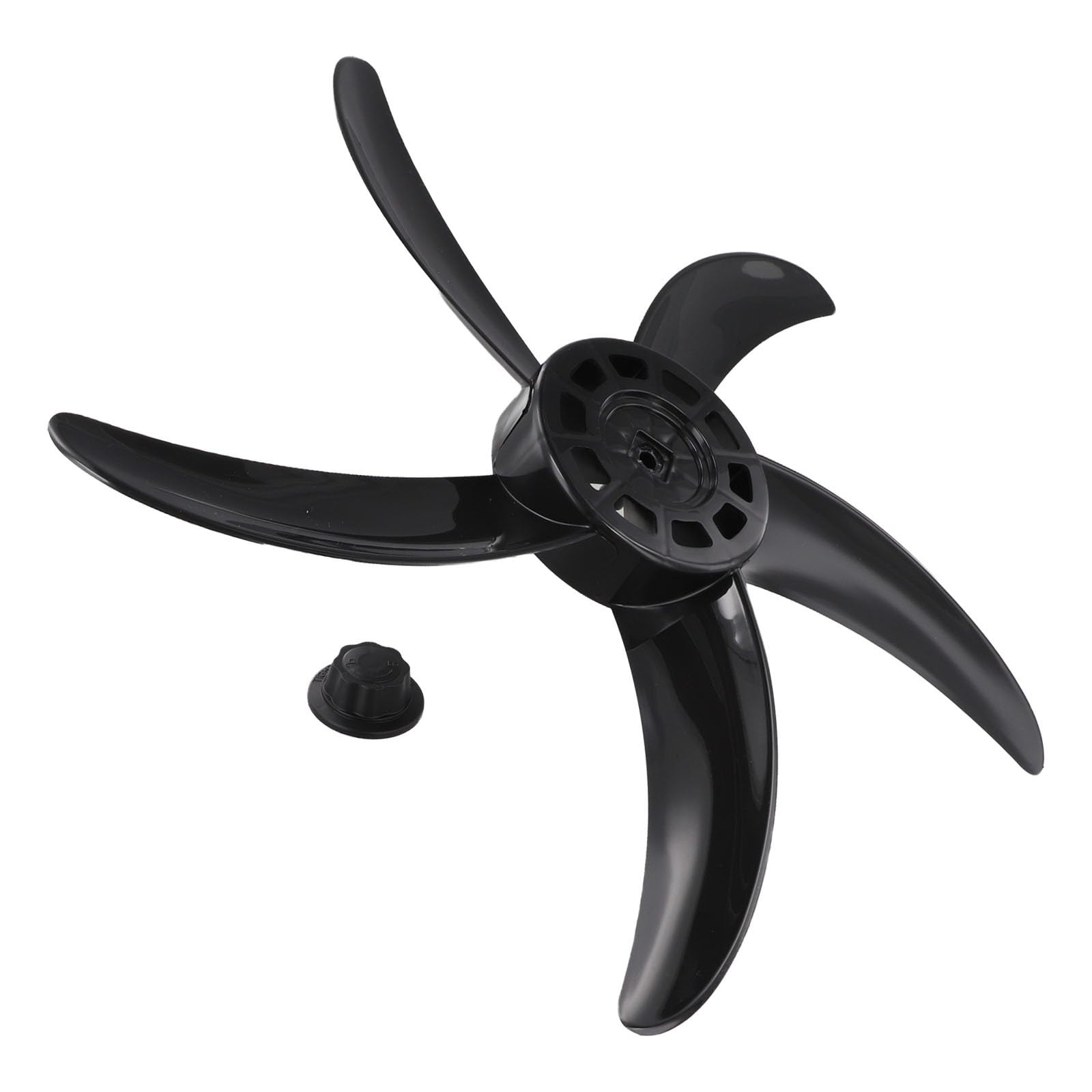 Paquete de 5 aspas de ventilador de 20 pulgadas, 500 mm de diámetro con agujero central de 8 mm, diseño de 5 aspas de plástico ABS para ventiladores de piso y soporte, piezas de repuesto