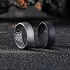 King Will Silicone Wedding Rings For Men, 6.6mm Wide 1.8mm Thick Rubber Wedding Bands, Black & Deep Grey,Breathable Design, Comfort Fit N 1/2 (7) #2