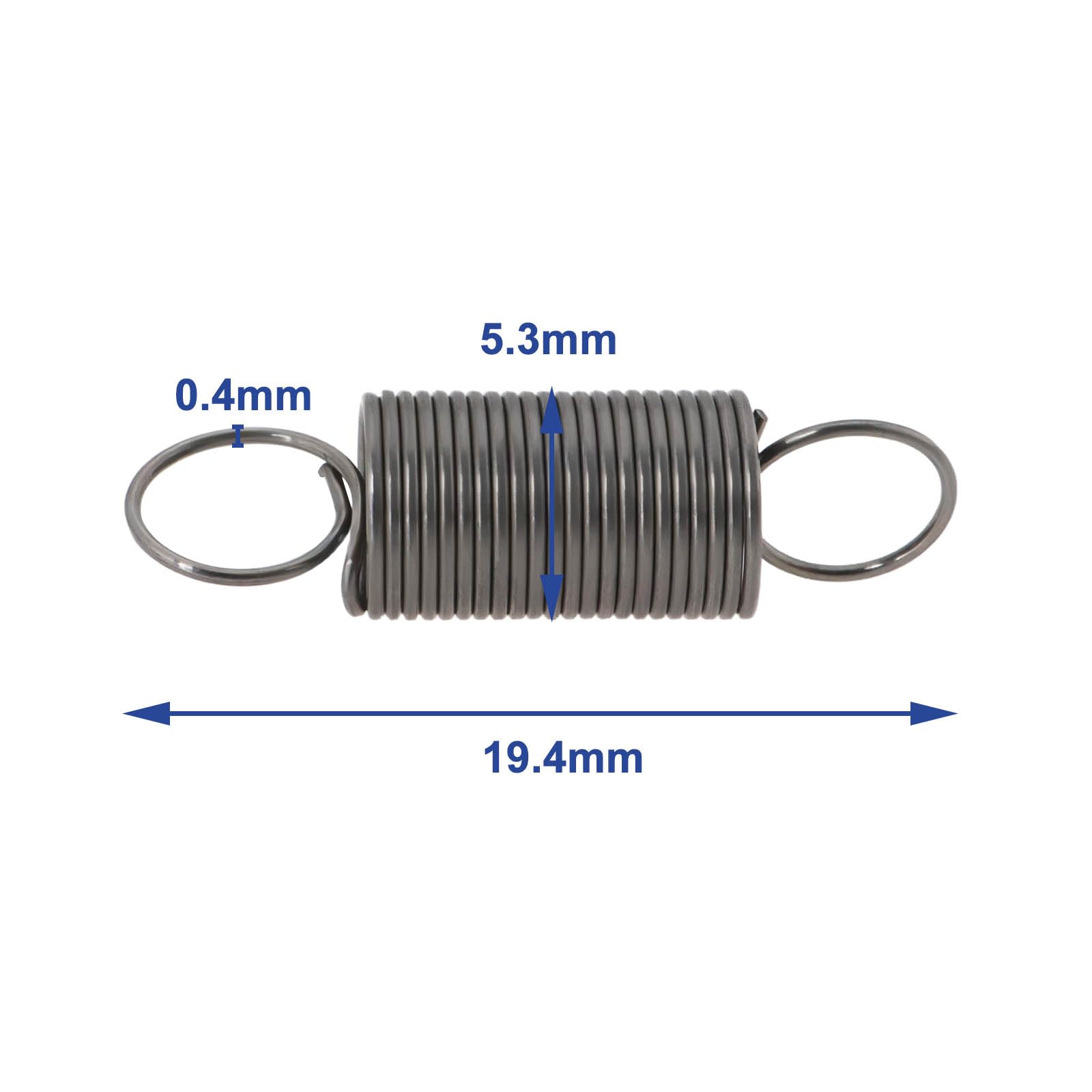 LT Easiyl 10PCS Lawn Mower Air Vane Choke Spring Compatible with Briggs & Stratton OE 790849 19.4x5.3mm Wire Diameter 0.4mm Choke Return Spring Silver - Image 4