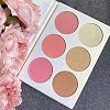 Blusher & Illuminator Highlighter & Bronzer Powder Contour Collection Set - 3 Blusher & 3 Highlighter Powder Palette - Perfect for Contouring and Highlighting - Vegan and Cruelty Free