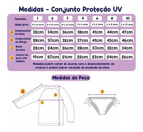 Conjunto Infantil Proteção Solar Uv Praia Blusa Maiô Biquíni (BR, Numérico, 8, Padrão, Baby Dino Ros