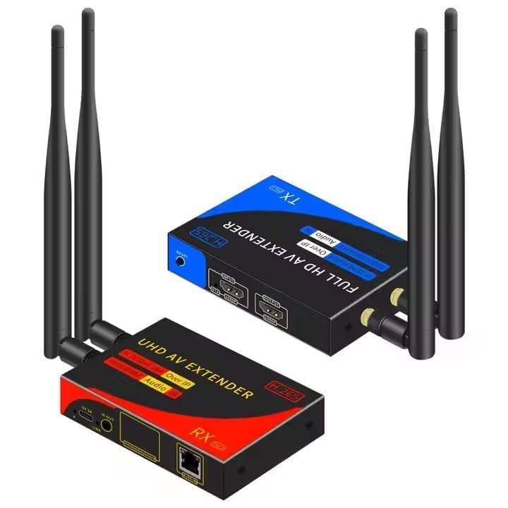 H.265 Pro Wireless HDMI Compatible to VGA Adapter Converter with Audio 3.5mm Video Splitters & Converters for Laptop PS3 HDTV, Pro H.265 HDMI Extender Both wirelss and network, CAT6 up to 200M