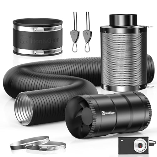 Hon&Guan 4" Air Filtration Kit: 4 Inch Inline Duct Fan