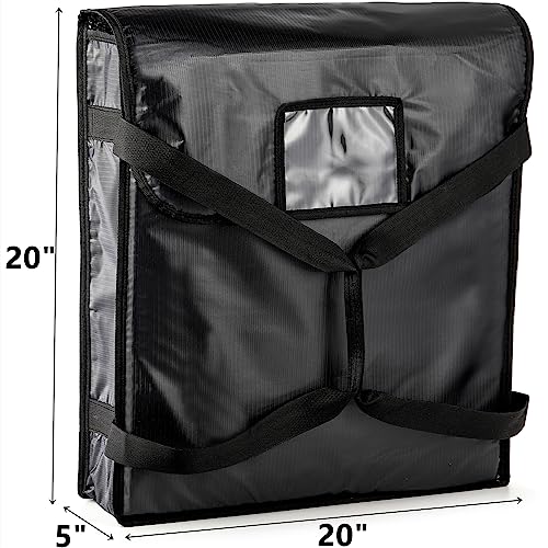 Deayou DE-BLACKPIZZABAG-20IN Pizza Bag, Pizza And Food Delivery Bag, Professional Thermal Pizza Warmer Bag thumb #1
