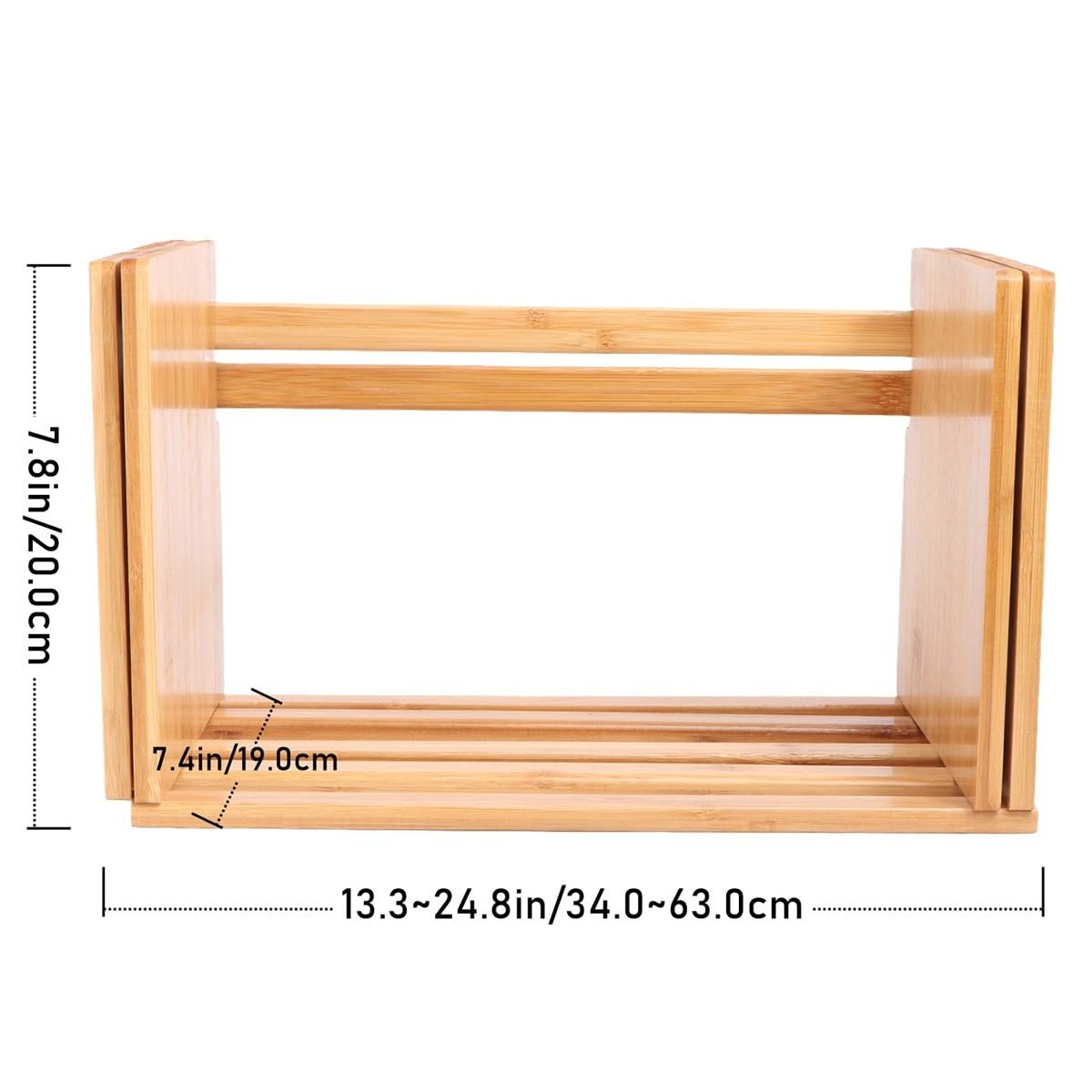 SHINEOFI Estantería Telescópica De Madera Moso Mini Estante De Almacenamiento para Escritorio Estante Extensible para Organizar Libros y Objetos