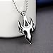 TIGRADE Stainless Steel Pendant Necklace with Ball Chain (Wolf's Fang)