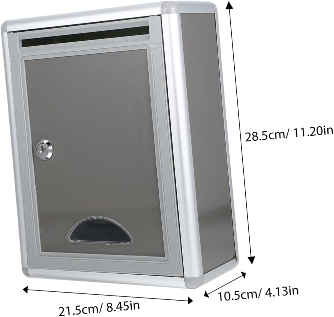 Small Wall-Mount Locking Mailbox for Complaints and Suggestions Durable Aluminium Alloy Post Box for Office and Community Use and Lightweight Design