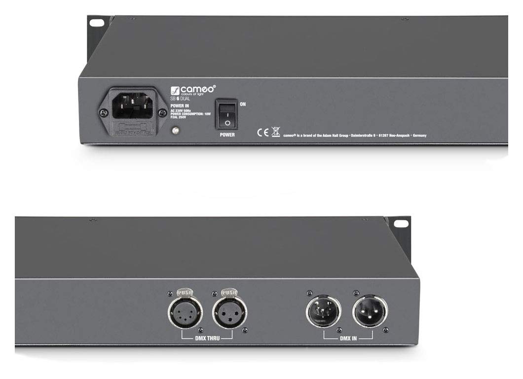 Cameo SB 6 DUAL - Splitter/booster a 6 canali DMX (a 3 e 5 poli)