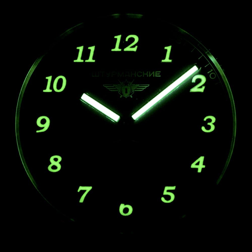 Sturmanskie Satellite Reloj para Hombre Analógico de Cuarzo con Brazalete de Piel de Vaca VD78/6811421