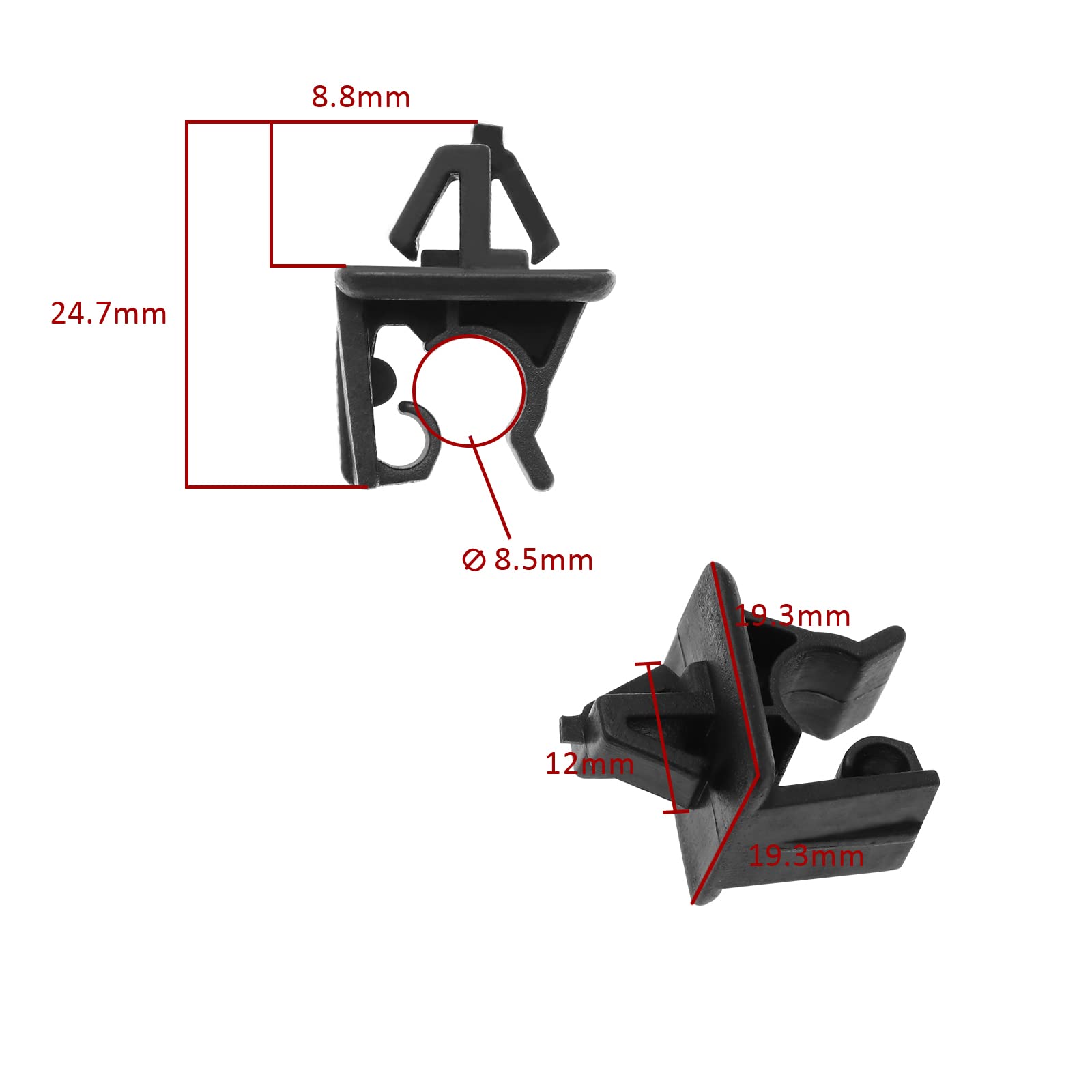 Create Idea 10 Clip Ferma Asta Cofano 8117421010 Compatibili Kia Sportage Ceed Stonic | Ricambio Originale Plastica - 4