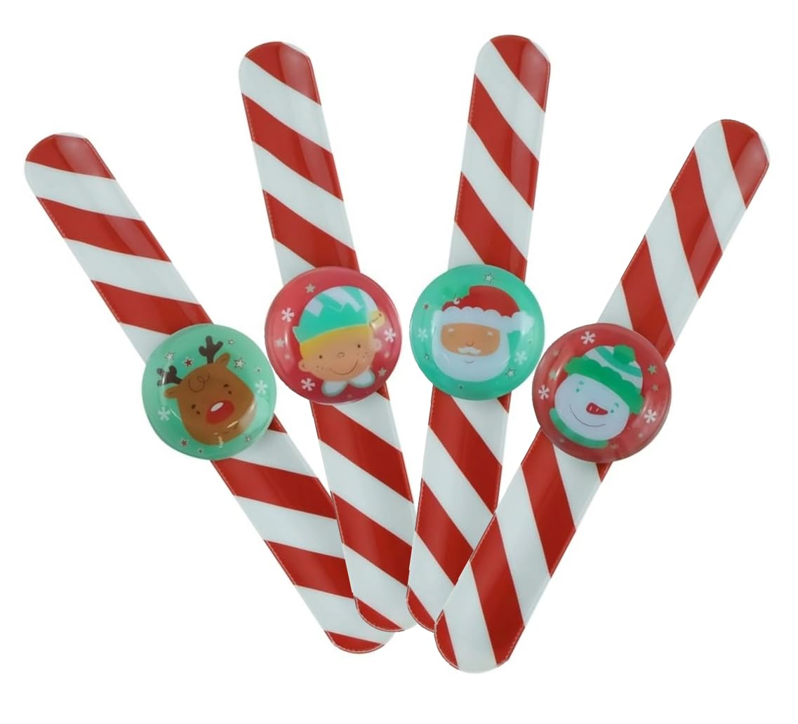 Christmas Slap Bracelet Flashing LED Snap Wrist Bands Kids Toy Gift Xmas Party