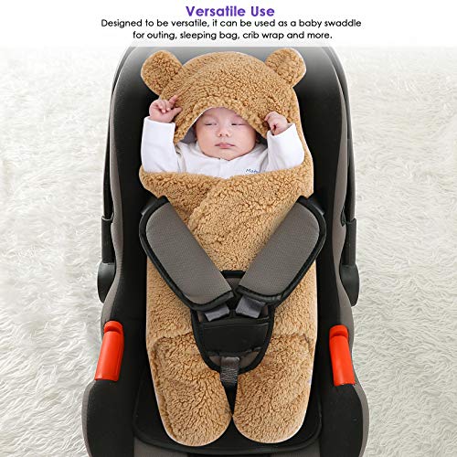 Yissone Pasgeboren Baby Inbakeren Deken Zachte Warme Hooded Wrap Slaapzak Voor Pasgeboren Baby Baby Jongens En Meisjes… - Image 4