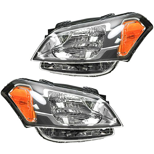 Image of TRQ Headlight Assembly Set KI2502139 KI2503139 Compatible with 2010-2011 Kia Soul