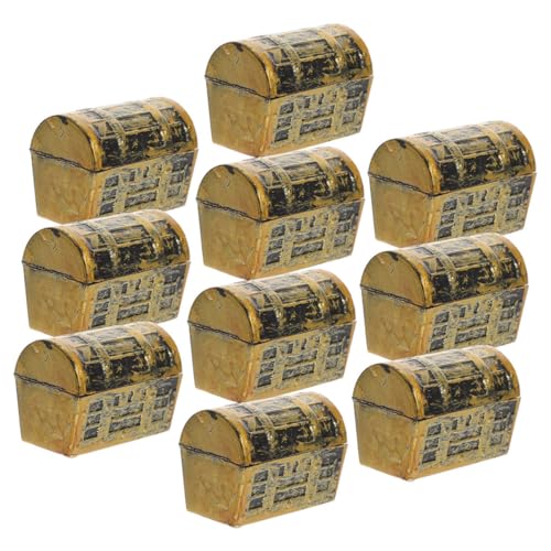 CONGARTENO 10個ミニチュア宝箱模型 アンティーク風 海賊テーマ ディスプレイ用 ミニ装飾インテリア ドールハウス向け精巧な作り