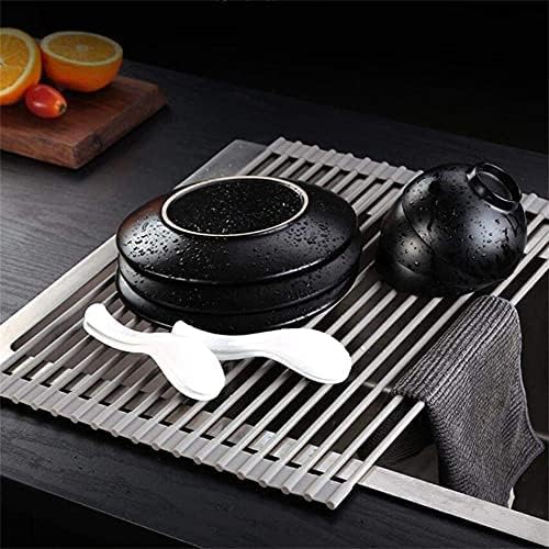 Multipurpose Dish Drainer Rack XXL Large 52 X 33 Over Sink Drainer Rack Over Sink Dish Rack Dish Drying Rack Over Sink Roll Up Dish Drying Rack dish Drainer Rack Over Sink Rolling Sink Rack Foldable
