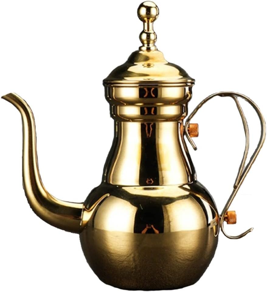 Stainless Steel Material 2 Colors Choose Narrow Teapot Hotel Long-mouthed with Filter Mesh Coffee Pots