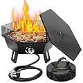 VIVOHOME Portable 58,000 BTU Propane Fire Pit, 20-Inch Smokeless Outdoor Design with Carry Bag, Tank Holder, Ideal for Patio, Backyard, Camping, Tailgating, Deck, RV