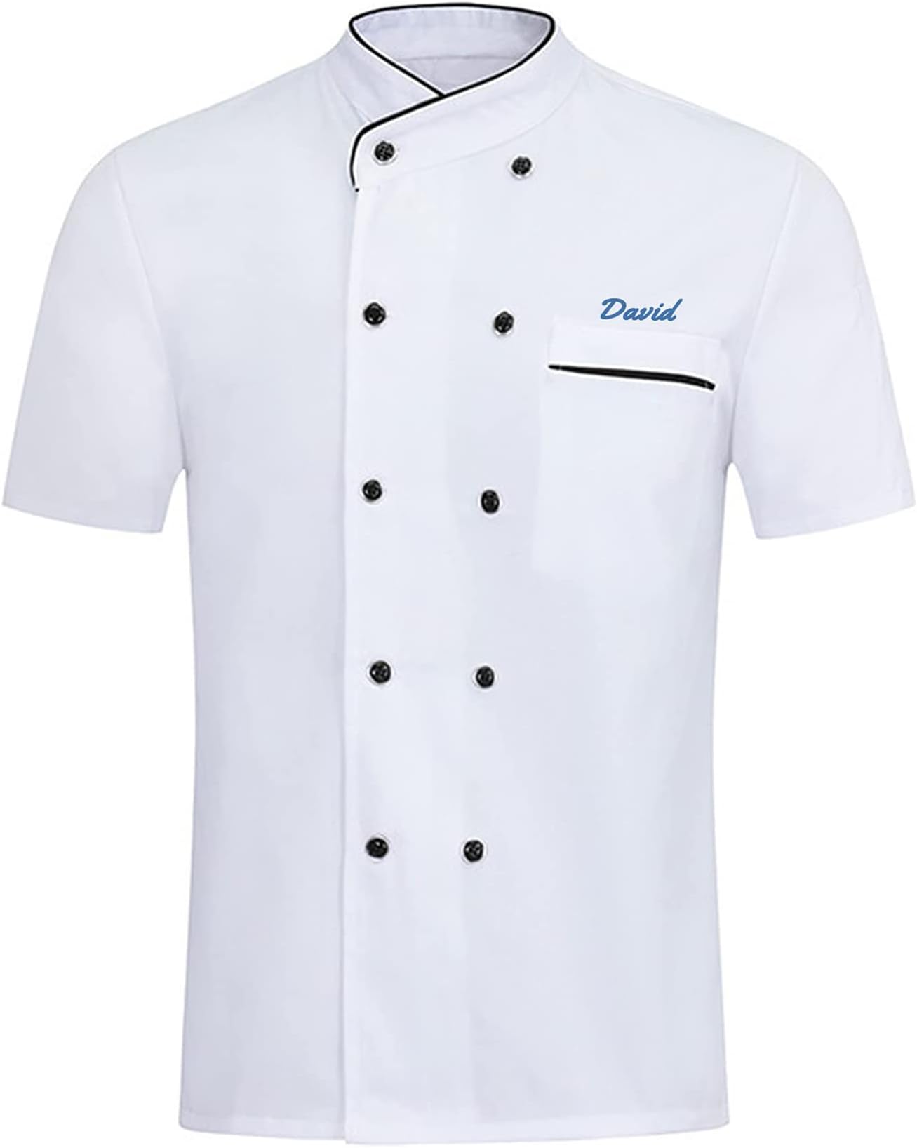 Personalized Chef Jackets Embroidered Chef Short Sleeve Chefs Work Clothes Kitchen Uniforms For Men Women