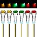 GUUZI 6 Piezas 220V-230V 6mm Panel LED Piloto Dash Luz de Advertencia Indicador Lámpara Luz Indicadora Lámpara Piloto Dash Bombillas direccionales (Rojo/Amarillo/Verde)