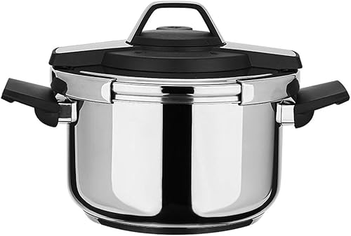 WETYG Stainless Steel Pressure CookerMulti-Setting Pressure Cooker with Universal-Locking Polished Stainless Steelgas Stove Induction Cooker