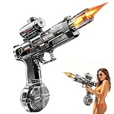 Electric Water Gun for Adults & Kids, Automatic Squirt Pistol with LED Light & Sound, Rechargeable...