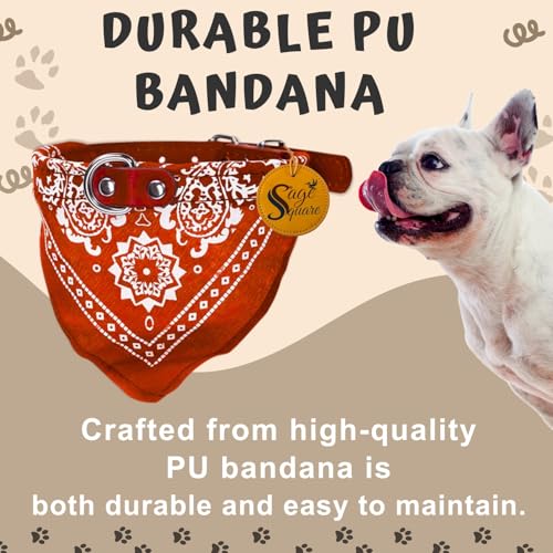 Image of Sage Square Stylish Dog Collar Scarf - Adjustable, Comfortable, Fashionable Accessory for Pets, Soft & Durable Fabric, Dog Breeds, Ideal for Daily Use, Special Occasions (Black)