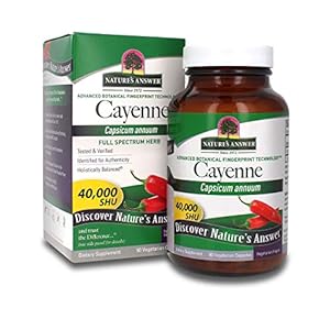 Nature’s Answer Cayenne Pepper Powder Capsule Supplement, 90-Count | Natural Metabolism Booster | Promotes…