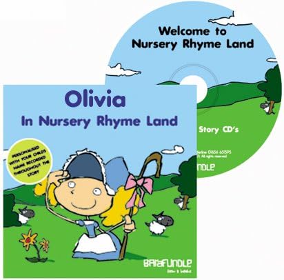 Barafundle Personalised Story CD Olivia in Nursery Rhyme Land