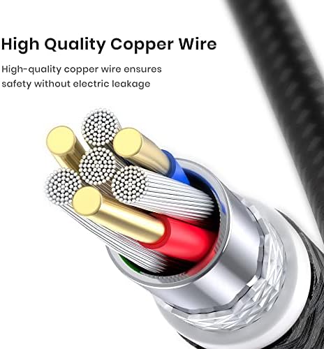 TOPK USB C Charger Cable, [2M/3A] 3A Fast USB C Cable Nylon Braided Data Sync USB A to Type C Charger Cable for Cellphones and Tablets