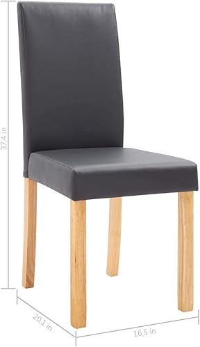 Miniatura 10 de Sillas de comedor, silla de comedor con respaldo, silla de comedor de piel sintética adecuada para comidas diarias o eventos especiales, como