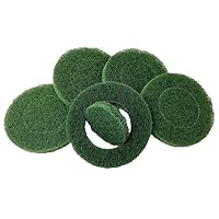 OLI-NATURA Super-Pads für Exzenterschleifer (5 Stk) - zum Auspolieren & Einmassieren von Ölen - Farbe: grün