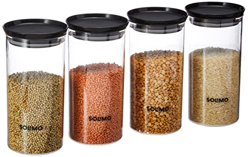 Amazon Brand - Solimo Plastic Storage Jar and Container Set I Air...