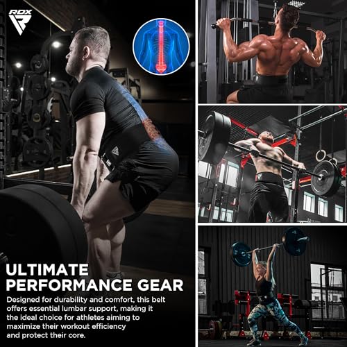 RDX 4” Gewichthebergürtel, Auto-Lock Trainingsgürtel, Powerlifting Krafttraining Bodybuilding Fitness Gürtel, Gepolstert Gewichtheben Gym Weight Lifting Belt, Männer Damen Kreuzheben Workout