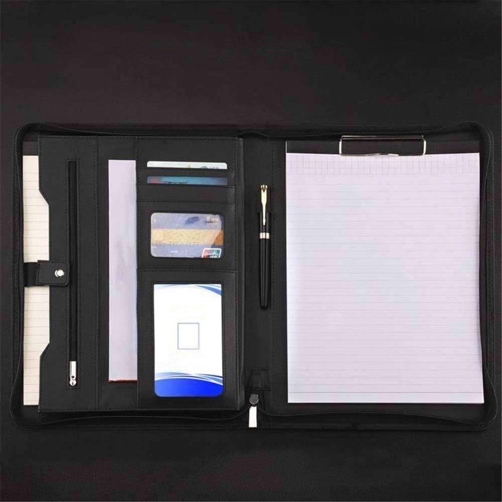 Teczka konferencyjna A4, skóra PU, organizer na dokumenty prawne i etui na wizytówki, schowek na artykuły pa i kieszenie na dokumenty do pracy biurowej, Bruin-338 x 250 mm