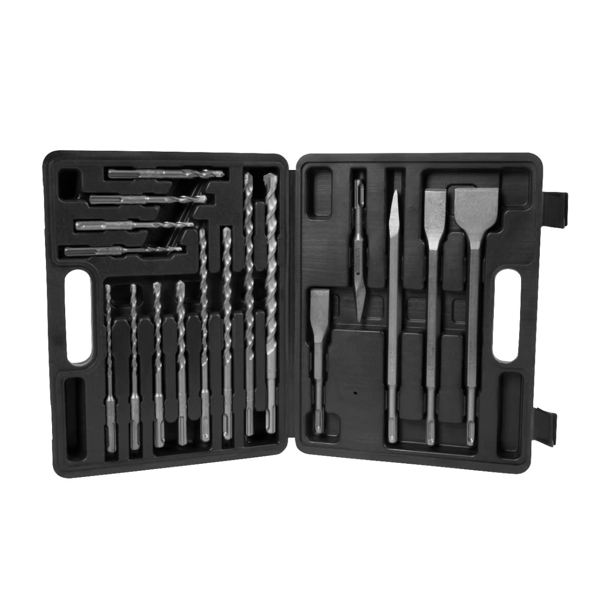 VONROC Set di punte e scalpelli SDS-Plus 17 pezzi. Universale. Include valigetta
