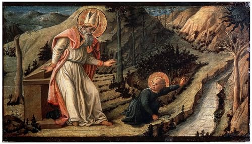 Toile Fra Filippo Lippi La Vision de Saint Augustin Impression d'Art 60x90cm