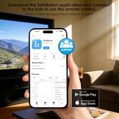 Image of SofaBaton X2 Universal Remote Control with Hub & Charging Dock, Touchscreen, All-in-One Smart Remote with Customize Activities | Bluetooth | Infrared | WiFi 2.4GHz | Compatible Alexa & Google Home