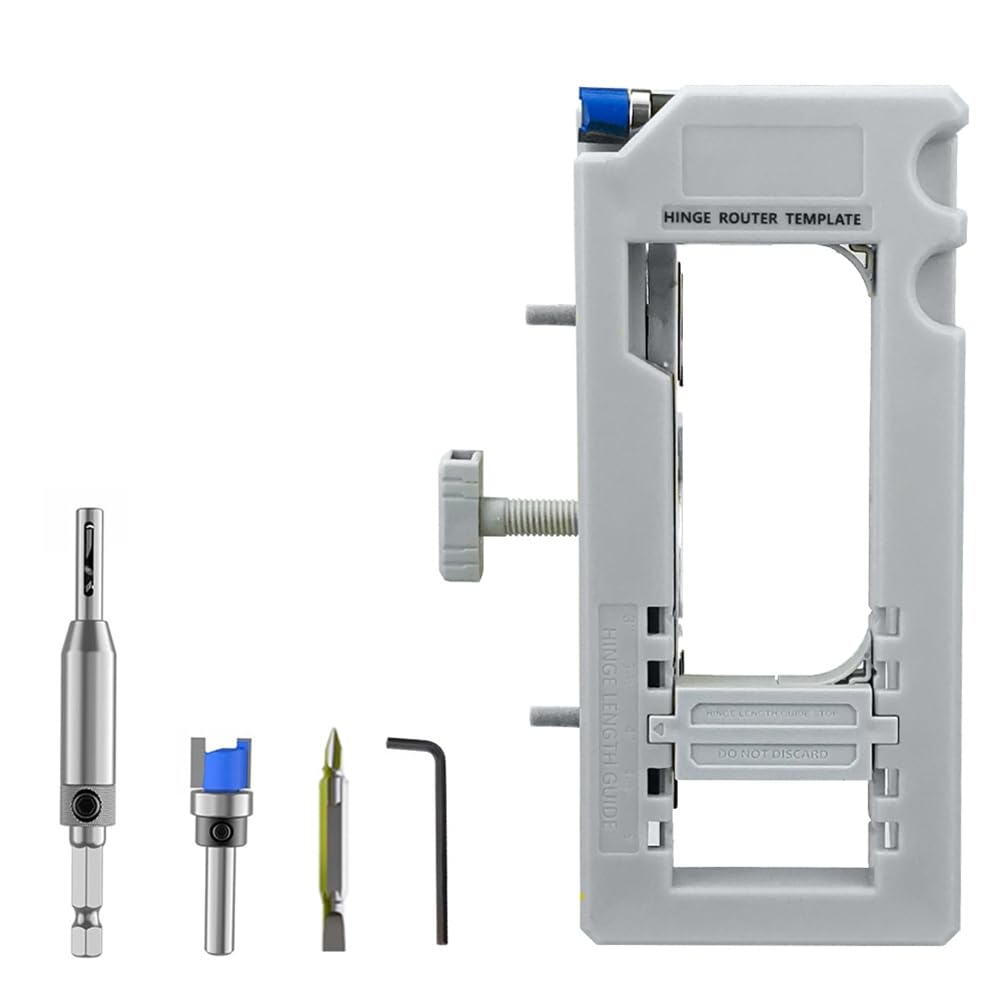 Ctrlzs Grey Door Hinge Mortiser Door Hinge Jig Hinge Installation Kit Door Hinge Router Template For 3 Inch To 5 Inch Hinges