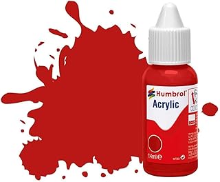 Humbrol DB0060 Acrylfarbe Nr. 60 Scarlet – Matt, 14 ml (1 Stück)