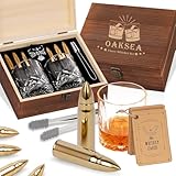 Premium Spirituosen-Set mit 2 Crystal Gläsern & 6 Kühlsteinen – Elegantes Geschenk für Kenner, inkl. wiederverwendbaren Whisky-Würfeln – Ideales Männerpräsent zu Weihnachten oder besonderen Anlässen