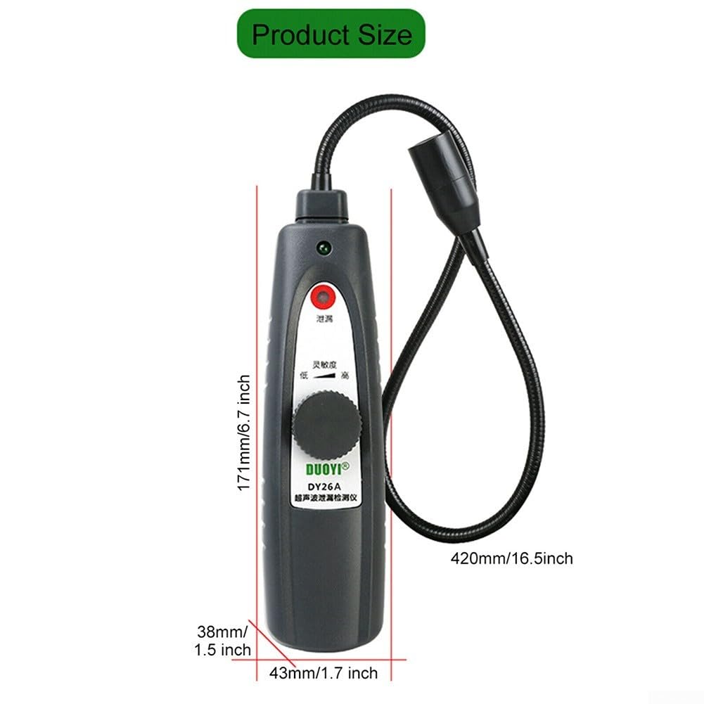 Detector de fugas de vacío ultrasónico para HVAC y automoción, detector de fugas, medidor de fugas de presión de aire, agua, gas, herramienta de diagnóstico de vacío